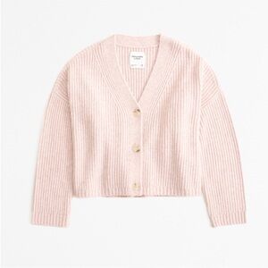 Ribbed Short Cardigan - Light Pink